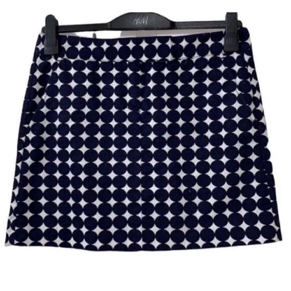 Jcrew Polka Dot Blue and White Cotton Mini
Skirt(Size 4) - Picture 1 of 5